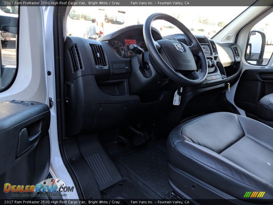 2017 Ram ProMaster 2500 High Roof Cargo Van Bright White / Gray Photo #9