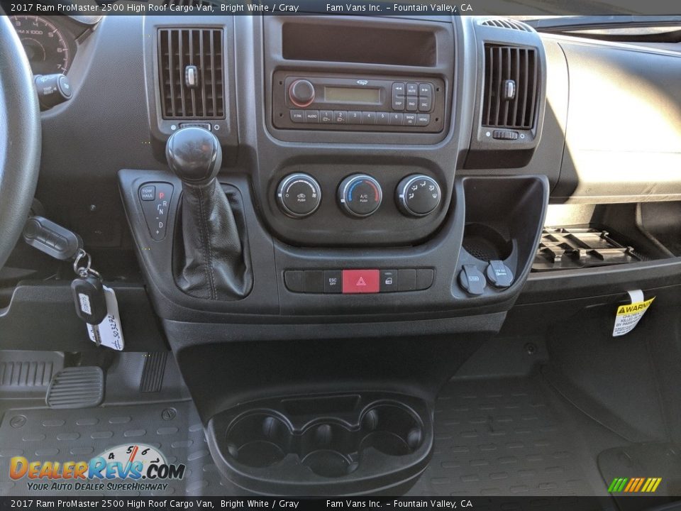 2017 Ram ProMaster 2500 High Roof Cargo Van Bright White / Gray Photo #10