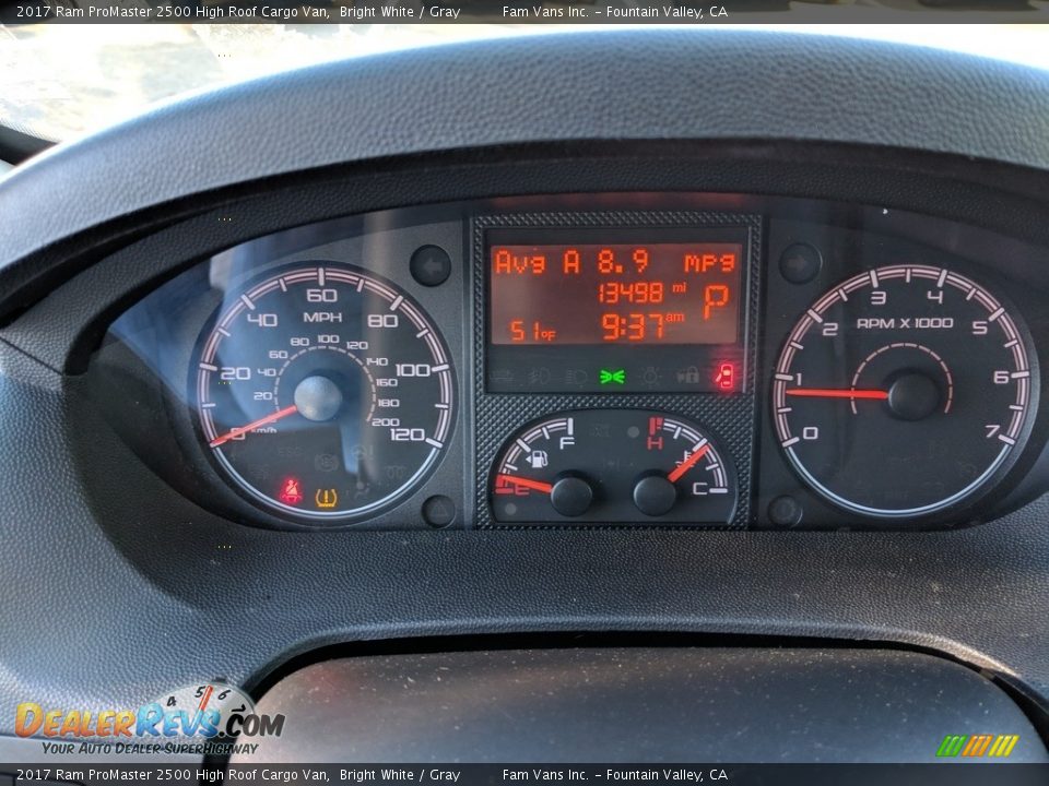 2017 Ram ProMaster 2500 High Roof Cargo Van Bright White / Gray Photo #11