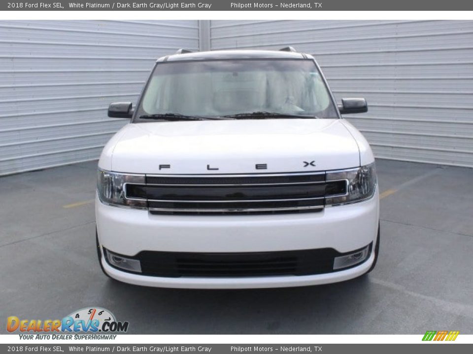 2018 Ford Flex SEL White Platinum / Dark Earth Gray/Light Earth Gray Photo #2