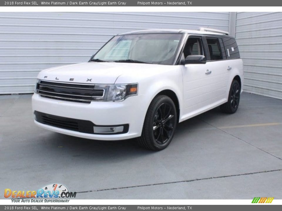 2018 Ford Flex SEL White Platinum / Dark Earth Gray/Light Earth Gray Photo #3