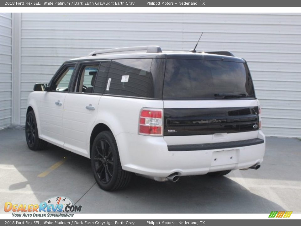 2018 Ford Flex SEL White Platinum / Dark Earth Gray/Light Earth Gray Photo #6