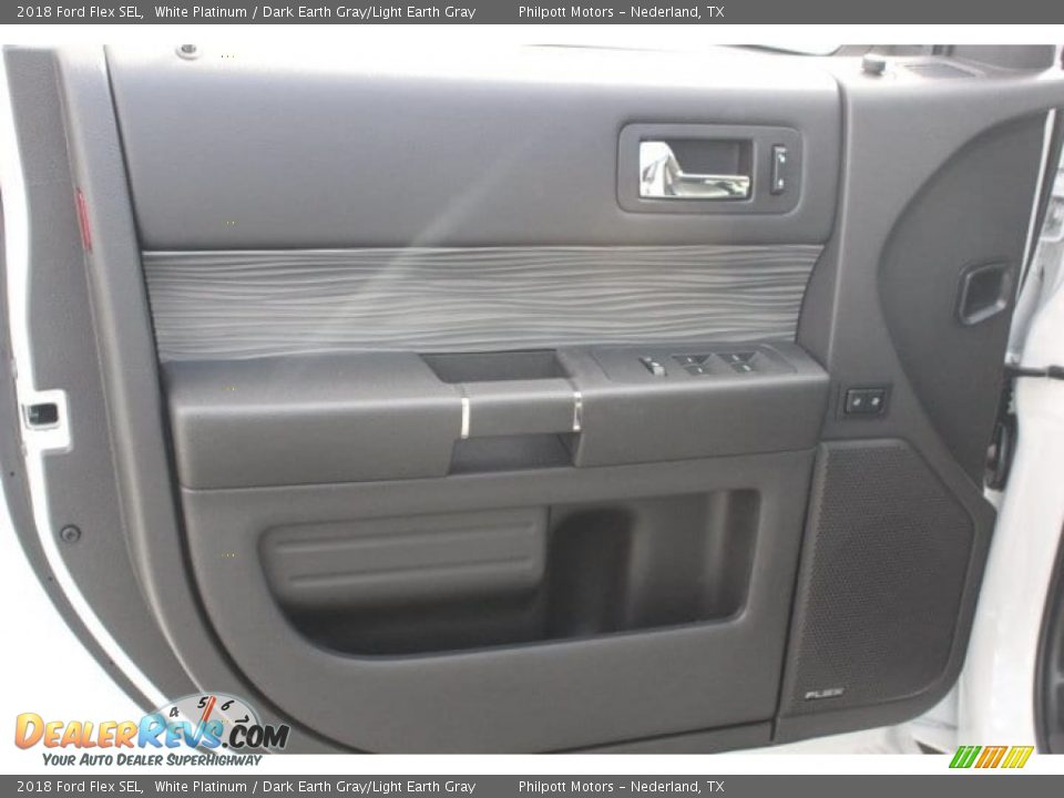 2018 Ford Flex SEL White Platinum / Dark Earth Gray/Light Earth Gray Photo #11