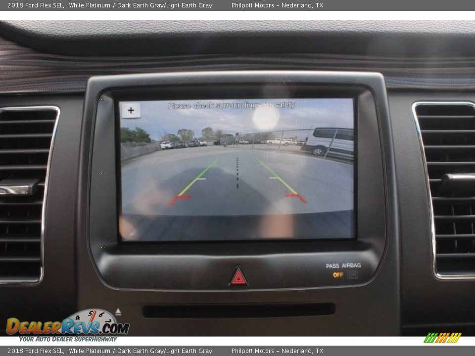 2018 Ford Flex SEL White Platinum / Dark Earth Gray/Light Earth Gray Photo #16