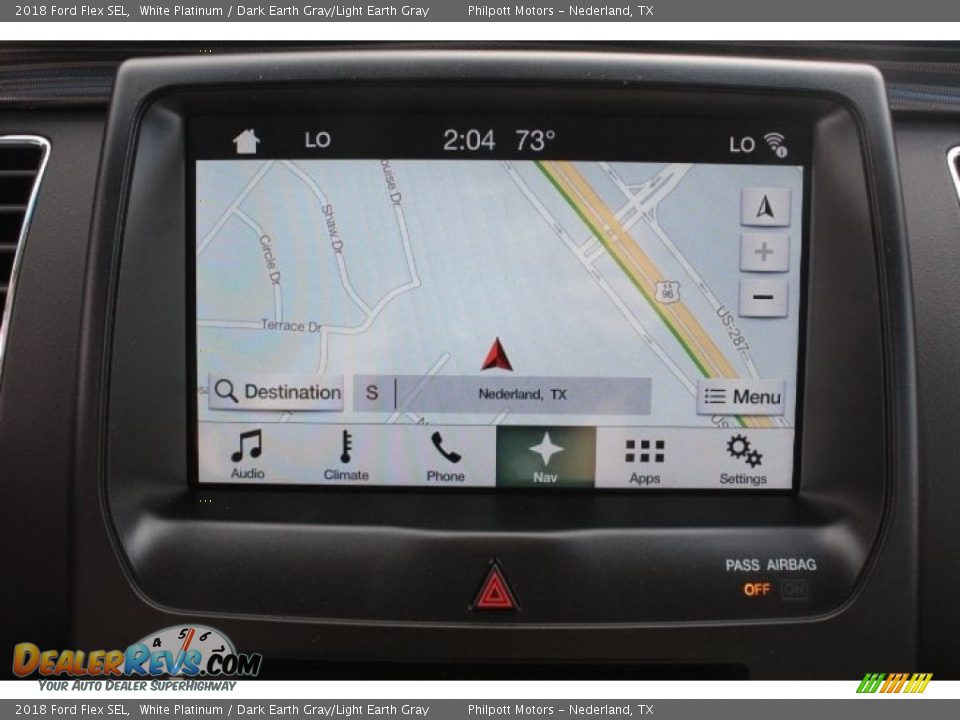 2018 Ford Flex SEL White Platinum / Dark Earth Gray/Light Earth Gray Photo #17