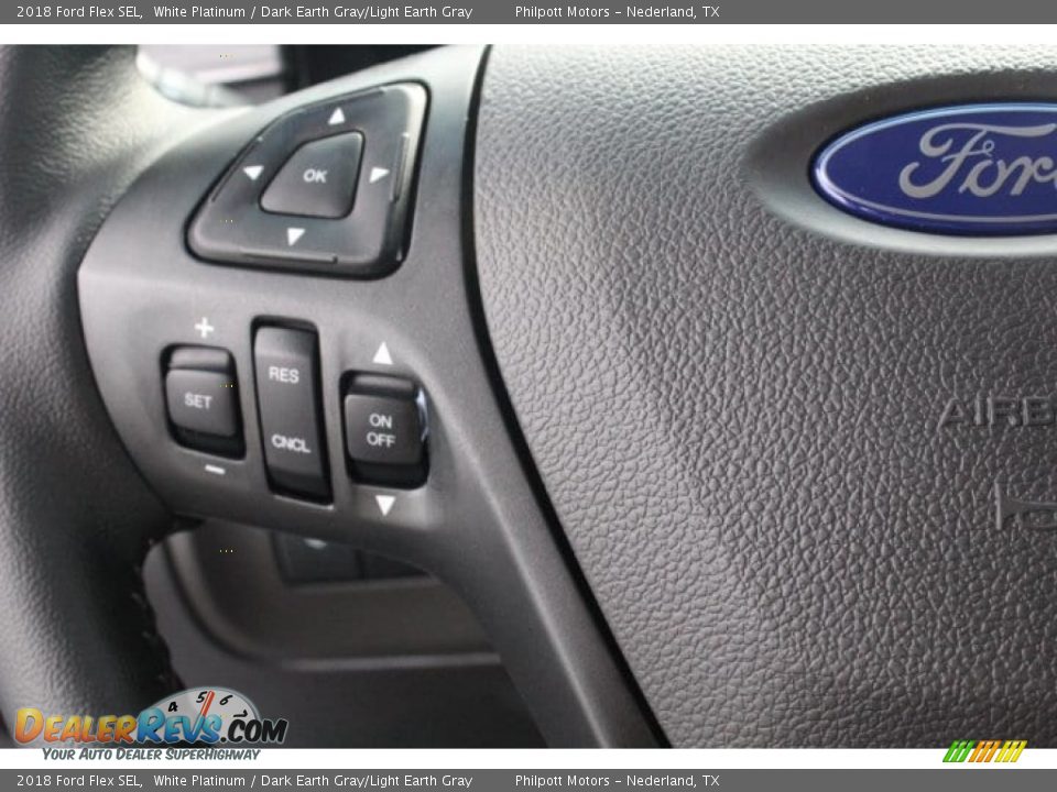 2018 Ford Flex SEL White Platinum / Dark Earth Gray/Light Earth Gray Photo #20