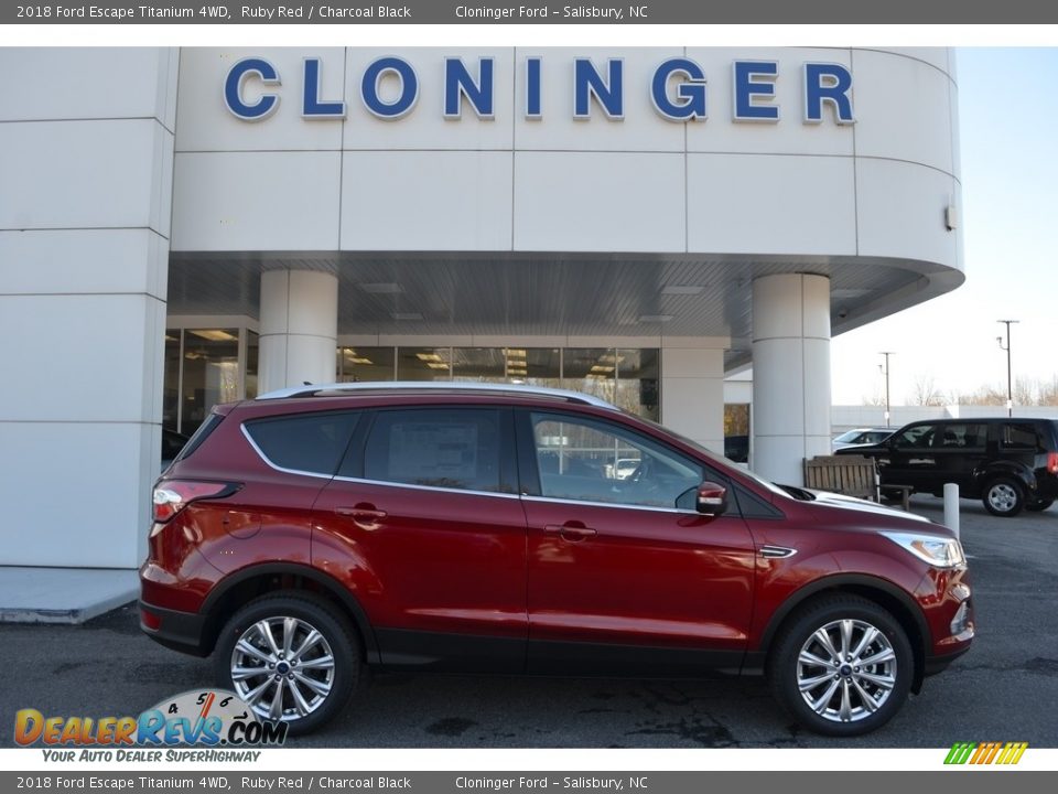 2018 Ford Escape Titanium 4WD Ruby Red / Charcoal Black Photo #2