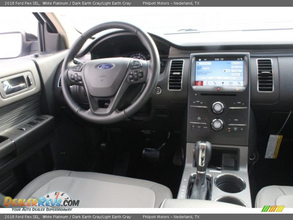 2018 Ford Flex SEL White Platinum / Dark Earth Gray/Light Earth Gray Photo #27