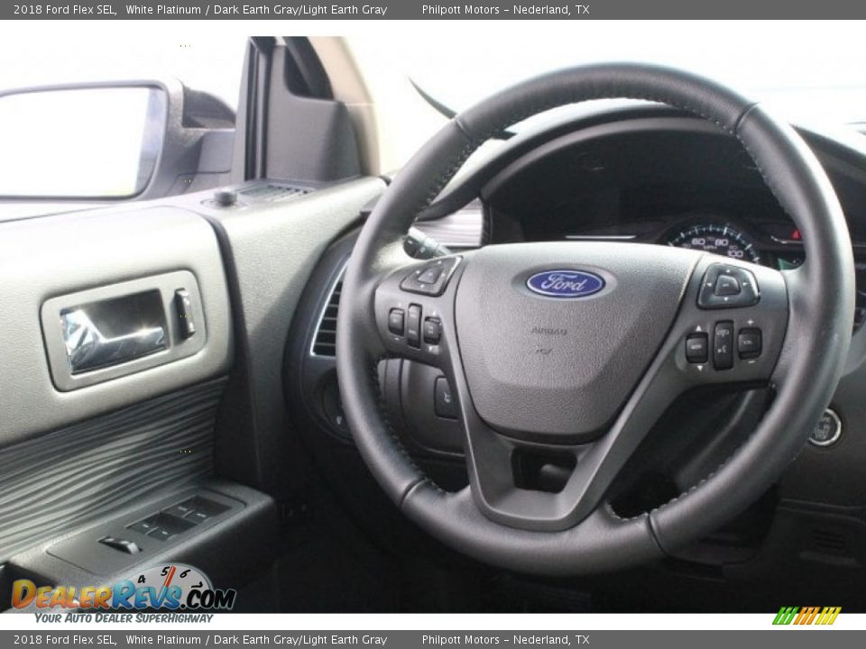 2018 Ford Flex SEL White Platinum / Dark Earth Gray/Light Earth Gray Photo #28