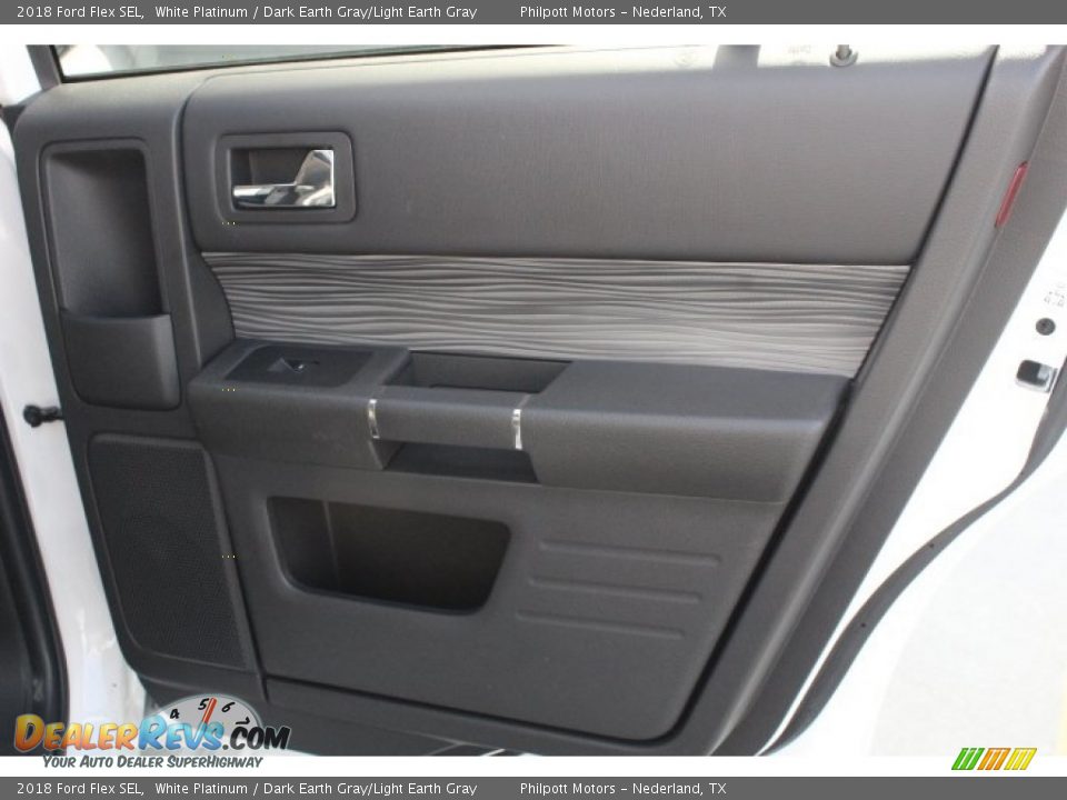 2018 Ford Flex SEL White Platinum / Dark Earth Gray/Light Earth Gray Photo #30