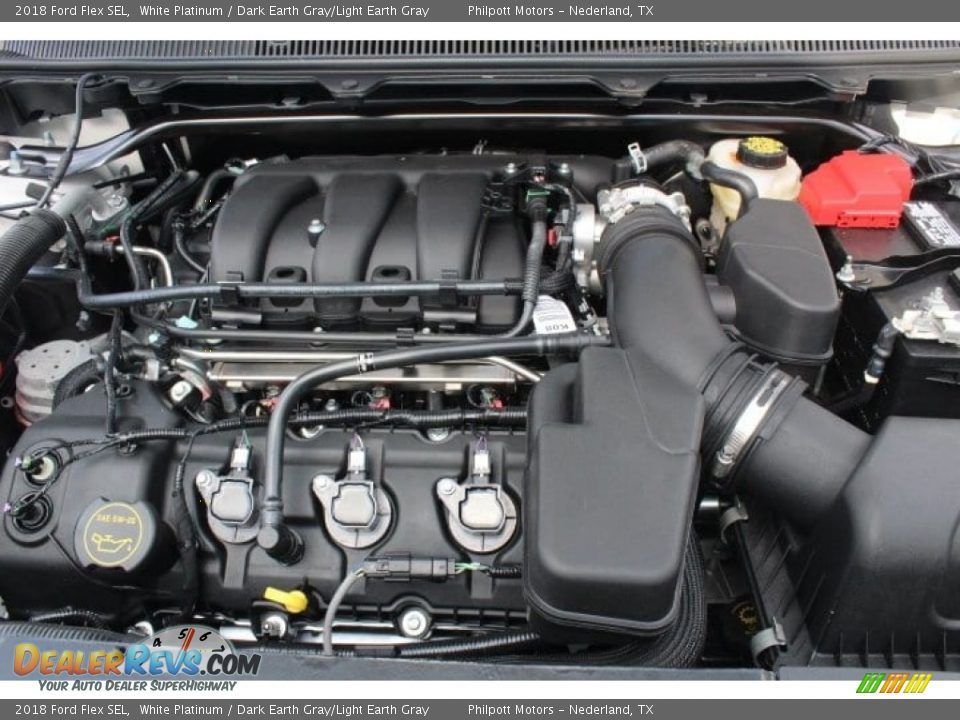 2018 Ford Flex SEL White Platinum / Dark Earth Gray/Light Earth Gray Photo #35