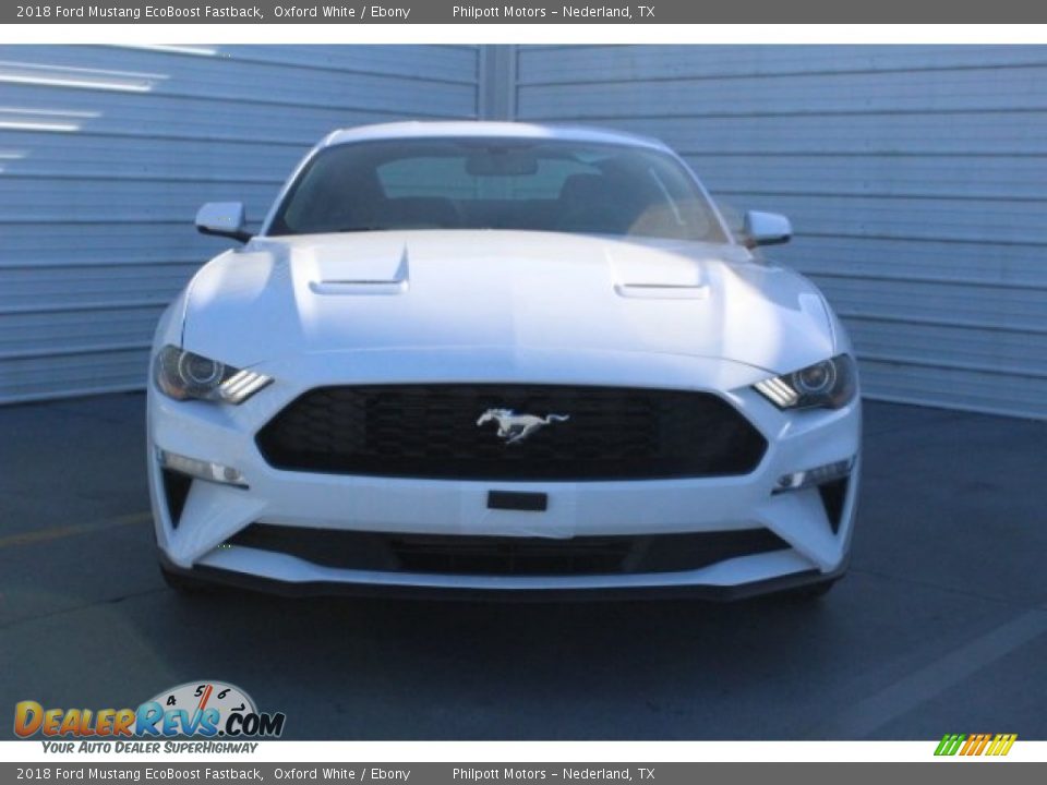 2018 Ford Mustang EcoBoost Fastback Oxford White / Ebony Photo #2