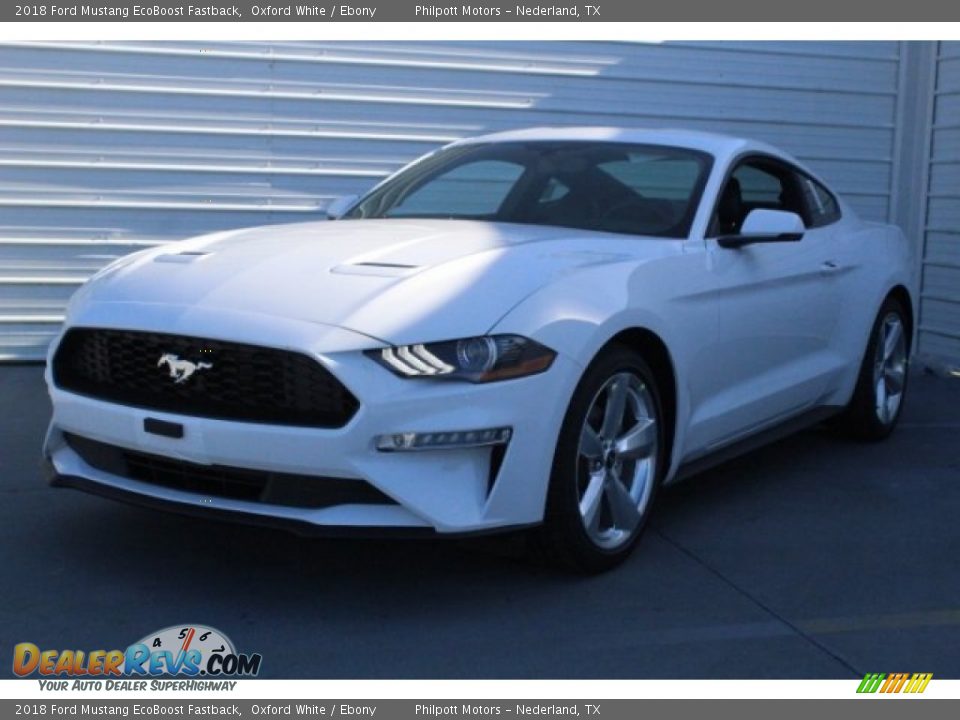 2018 Ford Mustang EcoBoost Fastback Oxford White / Ebony Photo #3
