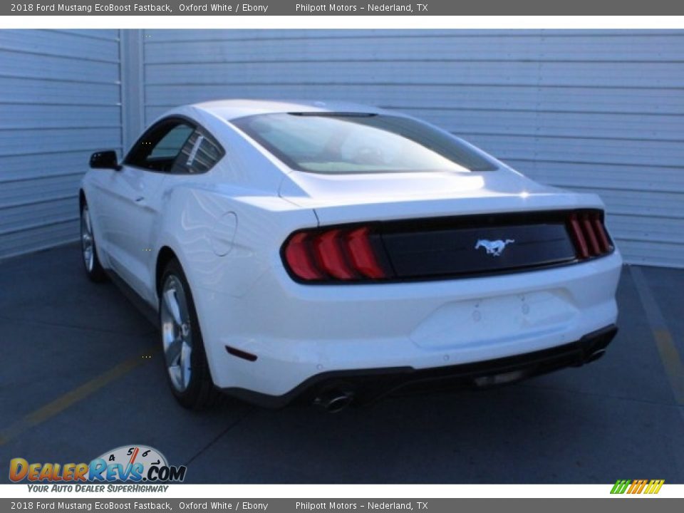 2018 Ford Mustang EcoBoost Fastback Oxford White / Ebony Photo #6