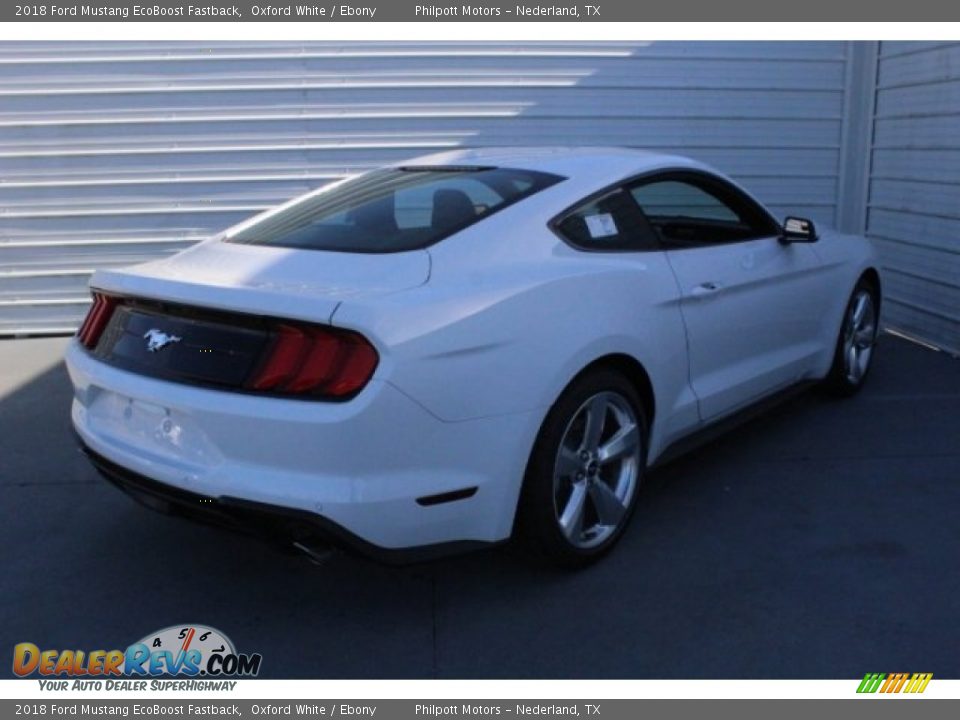 2018 Ford Mustang EcoBoost Fastback Oxford White / Ebony Photo #8