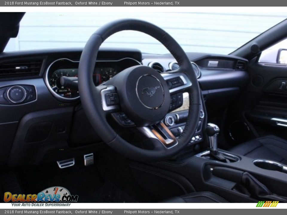 2018 Ford Mustang EcoBoost Fastback Oxford White / Ebony Photo #12