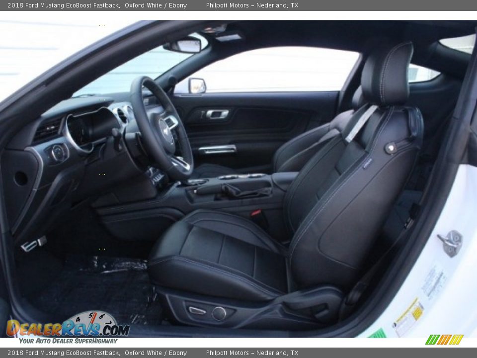 2018 Ford Mustang EcoBoost Fastback Oxford White / Ebony Photo #13