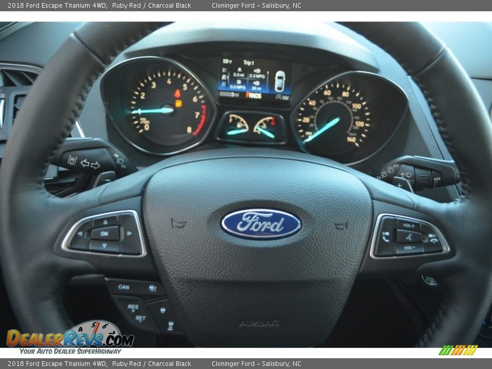 2018 Ford Escape Titanium 4WD Ruby Red / Charcoal Black Photo #20
