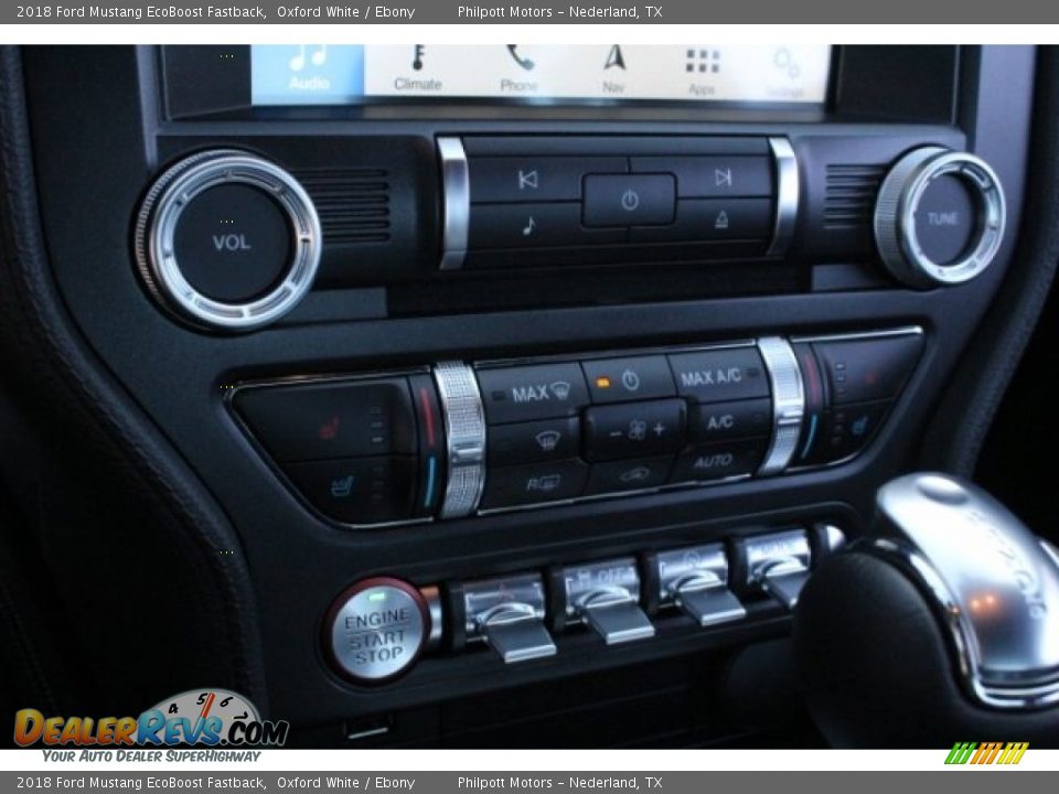 2018 Ford Mustang EcoBoost Fastback Oxford White / Ebony Photo #18
