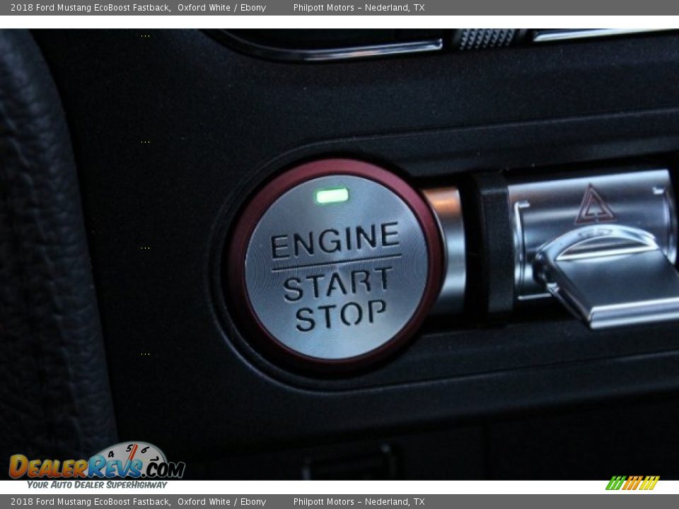 2018 Ford Mustang EcoBoost Fastback Oxford White / Ebony Photo #19