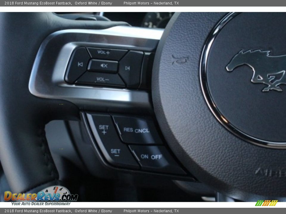 2018 Ford Mustang EcoBoost Fastback Oxford White / Ebony Photo #20