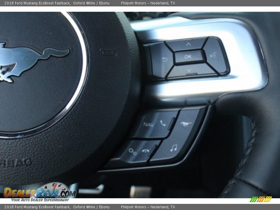 2018 Ford Mustang EcoBoost Fastback Oxford White / Ebony Photo #21