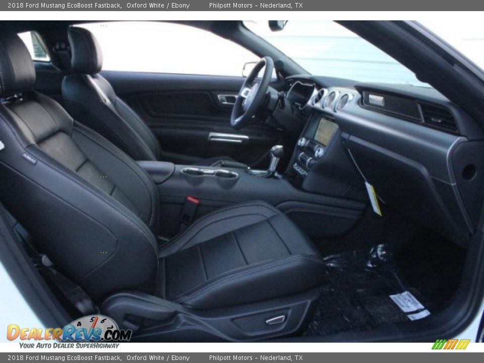 2018 Ford Mustang EcoBoost Fastback Oxford White / Ebony Photo #29
