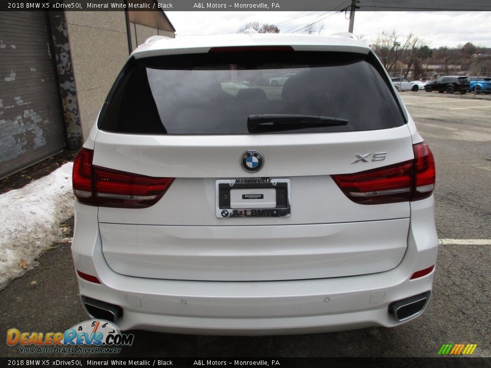 2018 BMW X5 xDrive50i Mineral White Metallic / Black Photo #4