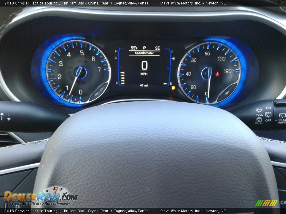 2018 Chrysler Pacifica Touring L Brilliant Black Crystal Pearl / Cognac/Alloy/Toffee Photo #21