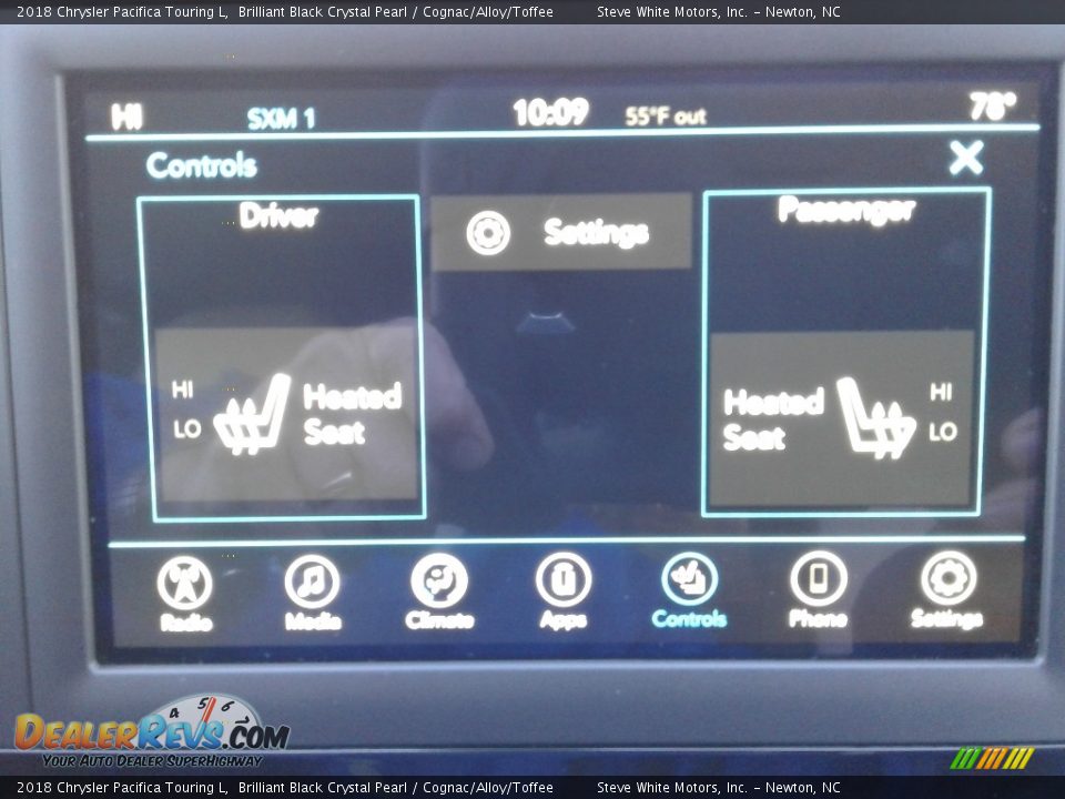 2018 Chrysler Pacifica Touring L Brilliant Black Crystal Pearl / Cognac/Alloy/Toffee Photo #26