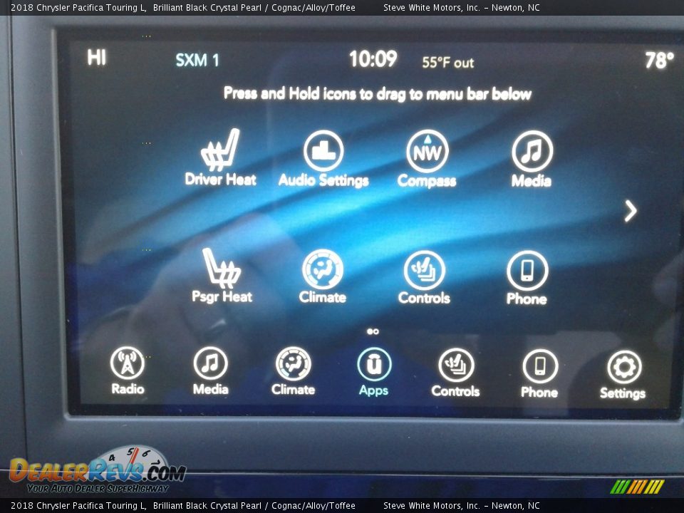 2018 Chrysler Pacifica Touring L Brilliant Black Crystal Pearl / Cognac/Alloy/Toffee Photo #27