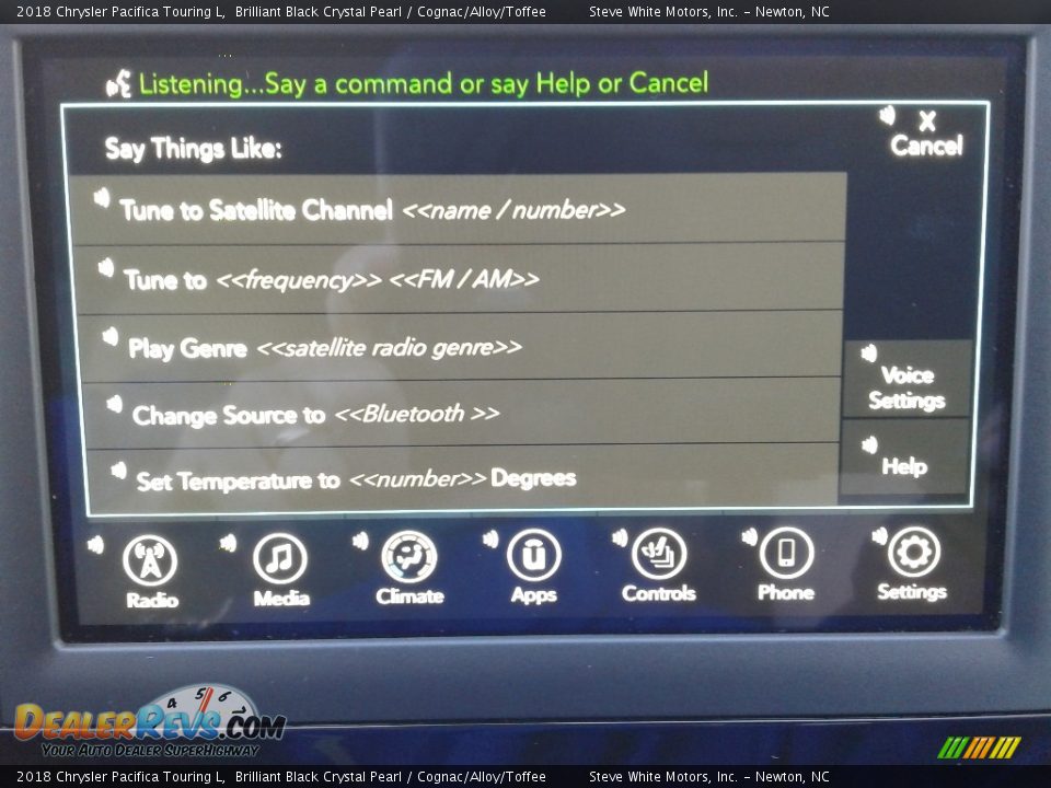 2018 Chrysler Pacifica Touring L Brilliant Black Crystal Pearl / Cognac/Alloy/Toffee Photo #28