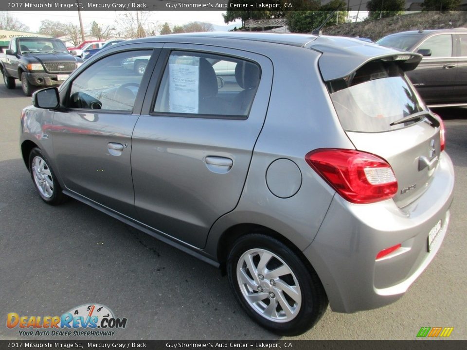 2017 Mitsubishi Mirage SE Mercury Gray / Black Photo #5