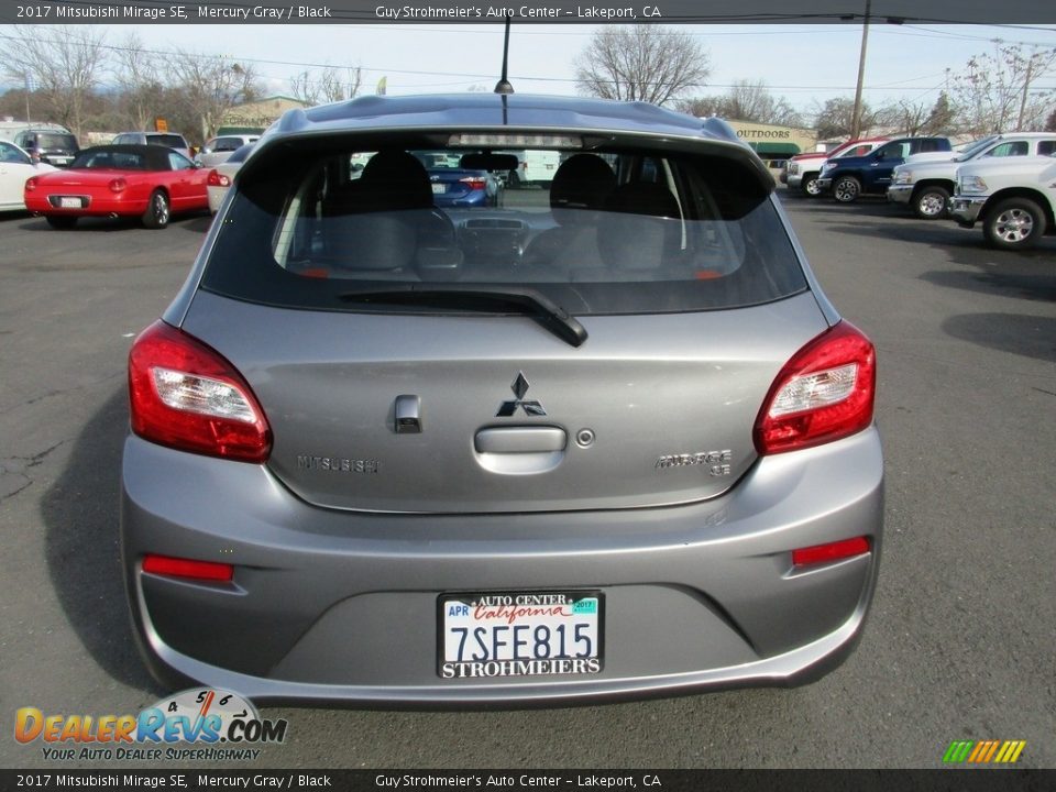 2017 Mitsubishi Mirage SE Mercury Gray / Black Photo #6
