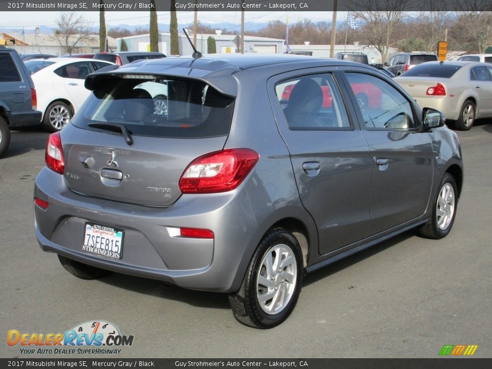 2017 Mitsubishi Mirage SE Mercury Gray / Black Photo #7