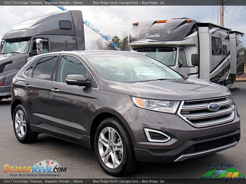 2017 Ford Edge Titanium Magnetic Metallic / Ebony Photo #7
