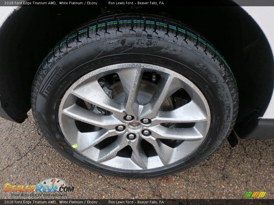 2018 Ford Edge Titanium AWD White Platinum / Ebony Photo #2