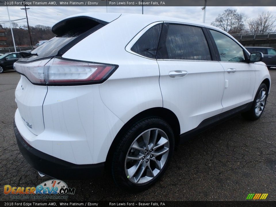 2018 Ford Edge Titanium AWD White Platinum / Ebony Photo #3