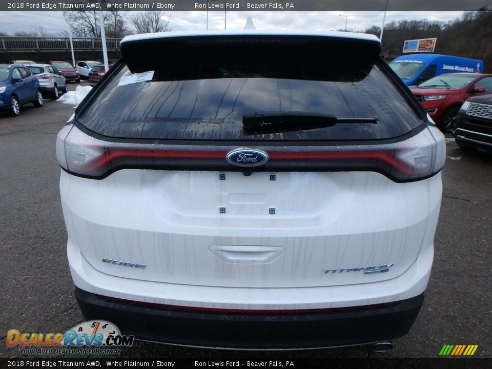 2018 Ford Edge Titanium AWD White Platinum / Ebony Photo #4