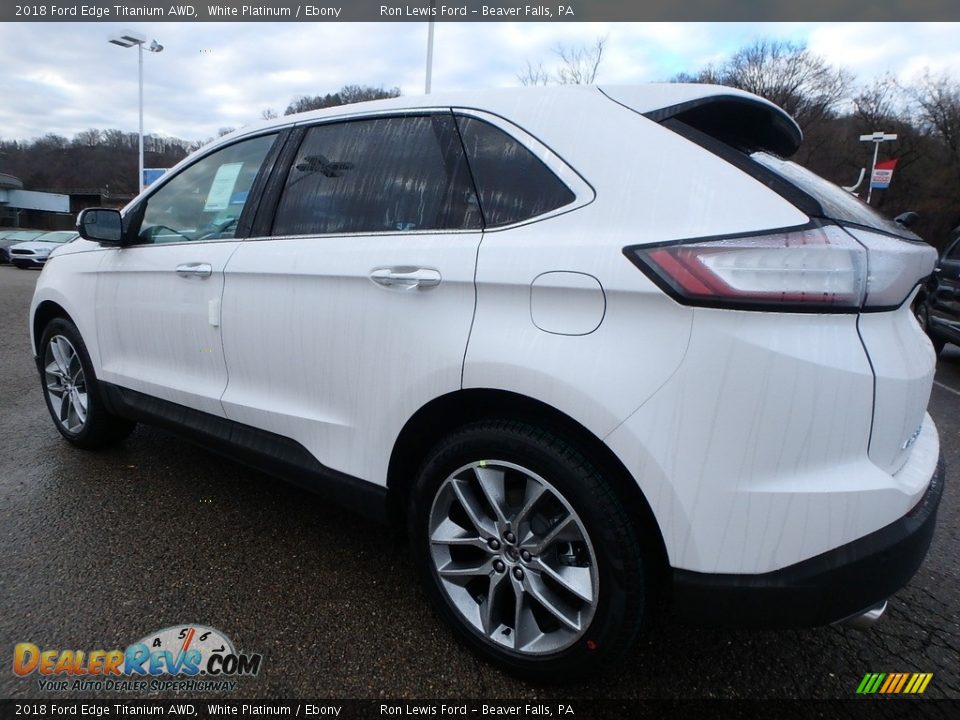2018 Ford Edge Titanium AWD White Platinum / Ebony Photo #5