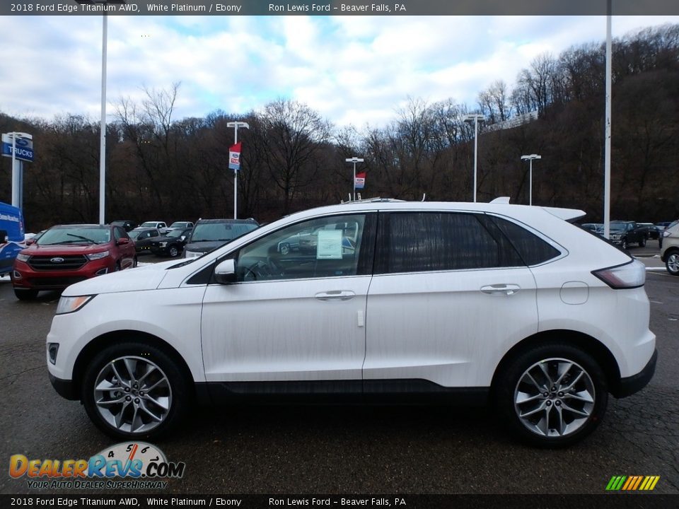 2018 Ford Edge Titanium AWD White Platinum / Ebony Photo #6