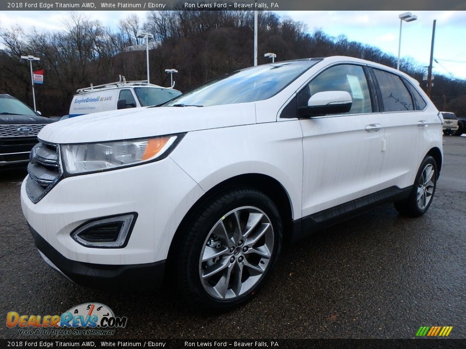 2018 Ford Edge Titanium AWD White Platinum / Ebony Photo #7