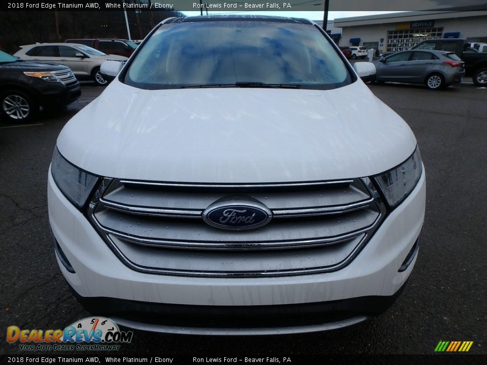 2018 Ford Edge Titanium AWD White Platinum / Ebony Photo #8