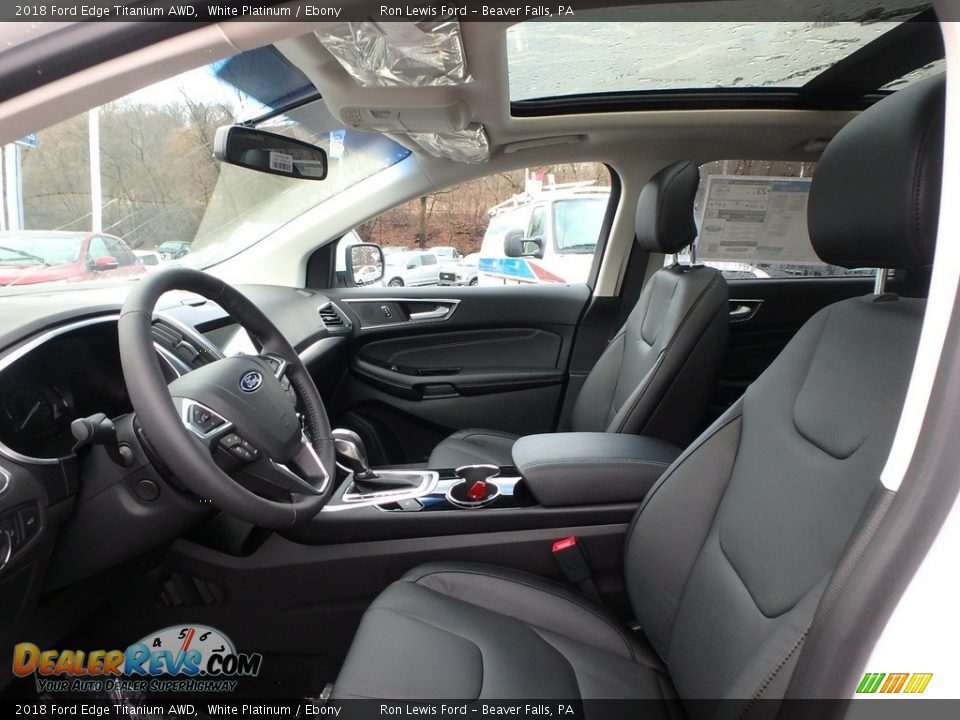 2018 Ford Edge Titanium AWD White Platinum / Ebony Photo #10