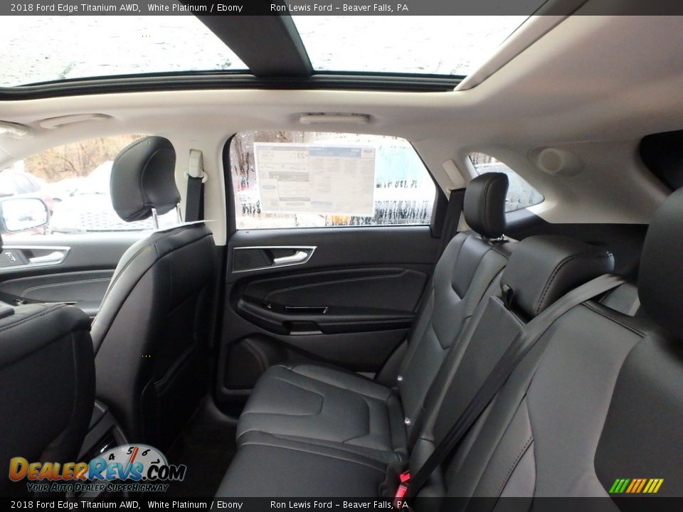 2018 Ford Edge Titanium AWD White Platinum / Ebony Photo #11