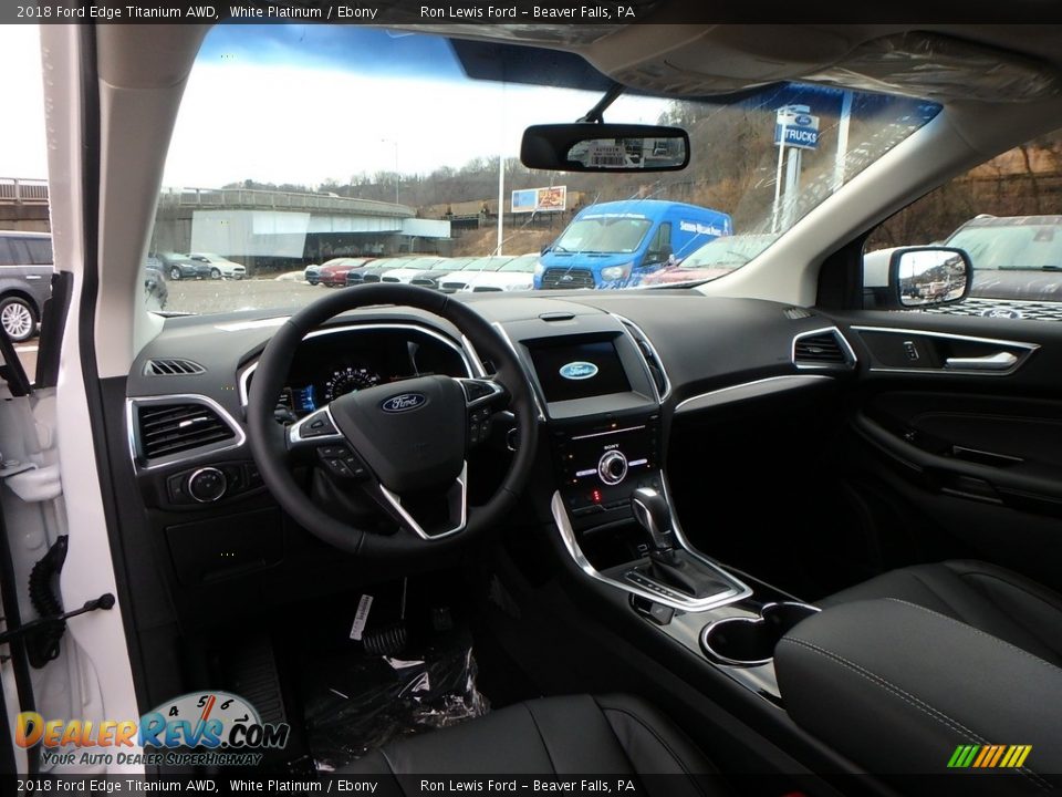 2018 Ford Edge Titanium AWD White Platinum / Ebony Photo #12