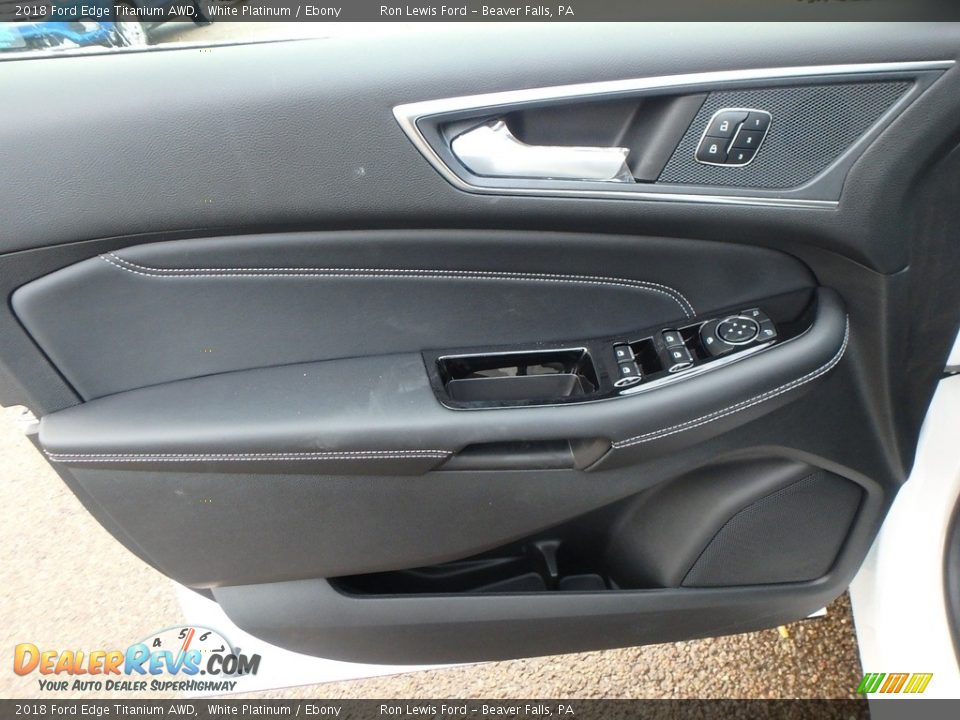 2018 Ford Edge Titanium AWD White Platinum / Ebony Photo #13