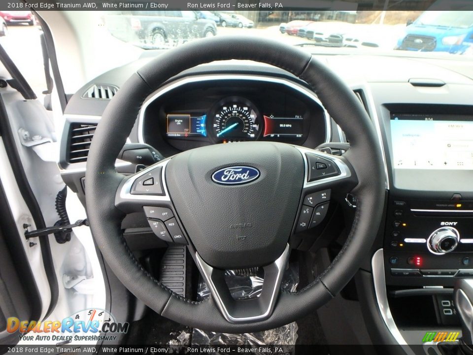 2018 Ford Edge Titanium AWD Steering Wheel Photo #16