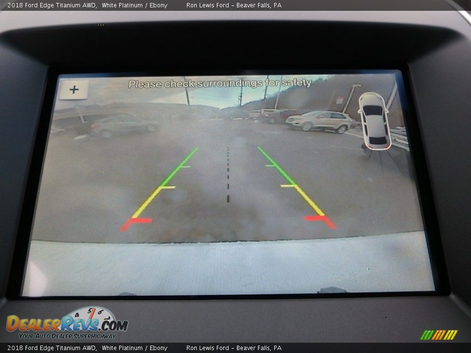 2018 Ford Edge Titanium AWD White Platinum / Ebony Photo #19