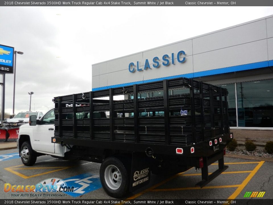 2018 Chevrolet Silverado 3500HD Work Truck Regular Cab 4x4 Stake Truck Summit White / Jet Black Photo #6